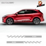 Car Accessories Car Decor Car Decals Wraps Body Stickers Vinyl Car Styling Side Stripes Skirt Sticker of KUGA for Ford